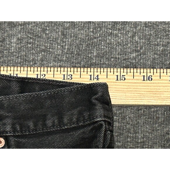 Vtg 90s Levi's 501 XX Women's Black Denim Jeans Button Fly Faded 30x32 (29x32.5) - Picture 13 of 16